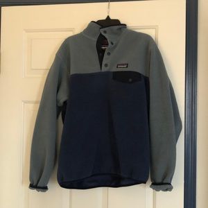 Patagonia teal and navy synchilla